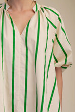 Load image into Gallery viewer, Layla- Kelly Green stripe mini shift dress
