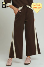 Load image into Gallery viewer, UMGEE -LUXEKNIT two piece wide leg coco brown/cream set
