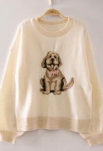Load image into Gallery viewer, Cream cute pup sweater
