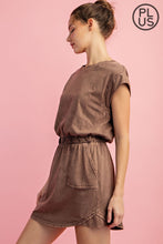 Load image into Gallery viewer, PLUS MOLLY- Washed Brown Easy Breezy summer dress
