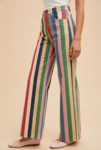 Load image into Gallery viewer, Multicolor comfort stretch retro inspired wide leg denim
