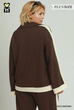 Load image into Gallery viewer, PLUS UMGEE- Luxeknit Coco Brown elegant two piece wide leg set

