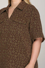 Load image into Gallery viewer, Plus denim animal print dress
