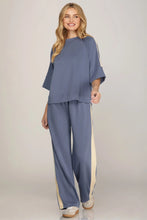 Load image into Gallery viewer, IRENE- Two piece side stripe sporty chic set
