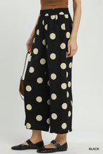 Load image into Gallery viewer, UMGEE Black wide leg polka dot trouser
