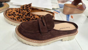 Pierre Dumas - Chocolate Brown lug sole loafer mule - Mora