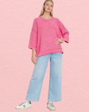 Load image into Gallery viewer, Lightweight washed pink boxy sweater
