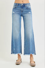 Load image into Gallery viewer, RISEN JEANS- Mid rise cropped side slit with gray jeans PWC21916
