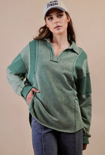 Load image into Gallery viewer, Mineral washed collared sweatshirt
