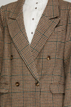 Load image into Gallery viewer, Check Oversized earthtone wool tone Blazer 1016
