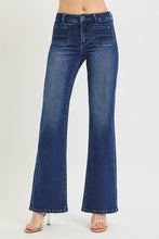 Load image into Gallery viewer, PLUS RISEN JEANS- Dark wash flare front pocket jeans PF21888 DARK
