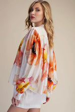 Load image into Gallery viewer, Natali- Floral print voluminous button up blouse
