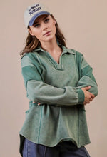 Load image into Gallery viewer, Mineral washed collared sweatshirt
