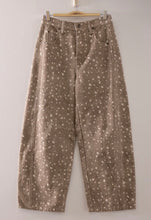 Load image into Gallery viewer, Mocha bambi barrel printed denim
