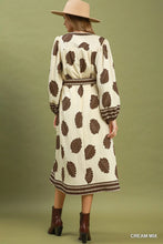 Load image into Gallery viewer, UMGEE mixed leaf polka dot detailed midi dress
