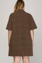 Load image into Gallery viewer, Plus denim animal print dress
