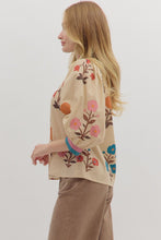 Load image into Gallery viewer, Fall Garden - Ecru fall esthetic Floral print top
