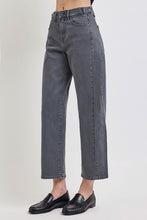 Load image into Gallery viewer, RISEN JEANS- Adjustable waist high rise cropped barrel jeans

