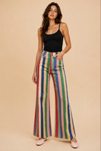 Load image into Gallery viewer, Multicolor comfort stretch retro inspired wide leg denim
