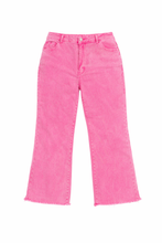 Load image into Gallery viewer, Zenana Plus washed high waisted kick flare raw hem jeans
