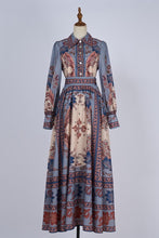 Load image into Gallery viewer, Isabella set- Floral print long sleeve shirt and skirt set
