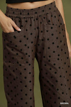 Load image into Gallery viewer, UMGEE Brown wide leg polka dot trouser
