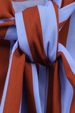 Load image into Gallery viewer, Bow neck striped button up top

