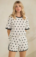 White/Black Polka dot relaxed fit set