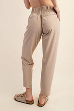 Load image into Gallery viewer, PLUS TWYLA- Natural designer inspired crinkle woven ankle pants
