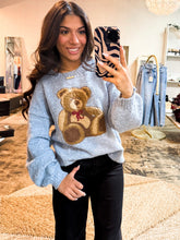 Load image into Gallery viewer, Best seller!! Light blue Teddy Bear crewneck sweater

