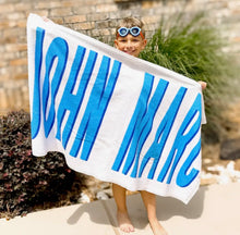 Load image into Gallery viewer, Personalized name beach towel - Preorder (two weeks from order date)
