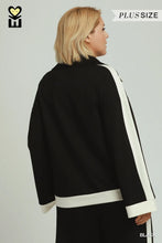 Load image into Gallery viewer, PLUS UMGEE- Luxeknit Black elegant two piece wide leg set
