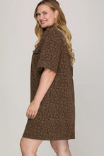 Load image into Gallery viewer, Plus denim animal print dress

