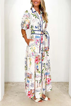 Load image into Gallery viewer, LAURA- coastal Italian print maxi dress

