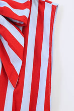 Load image into Gallery viewer, Striped bow tie button down top #0811
