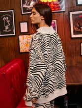 Load image into Gallery viewer, BUCKETLIST- Zebra patterned mock neck sweatshirt
