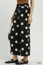 Load image into Gallery viewer, Plus UMGEE wide leg cropped black polka dot trouser

