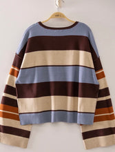 Load image into Gallery viewer, Multicolor earth tone striped sweater
