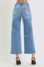 Load image into Gallery viewer, RISEN JEANS- HIGH RISE CROP WIDE JEANS WITH FRONT AND BACK YOKE DETAILS PWC21830
