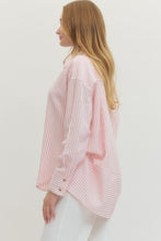 Load image into Gallery viewer, Nina-Pink oversized button down top
