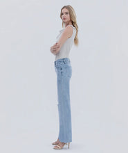Load image into Gallery viewer, LOVERVET -High rise uneven raw hem wide leg jeans LV1961
