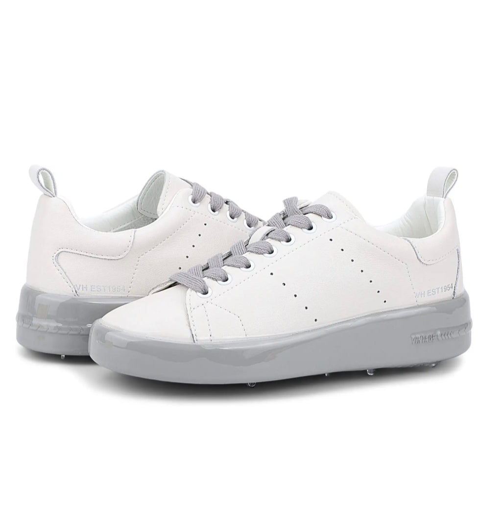 Vintage Havana- Liquid sole white and gray sneakers