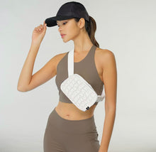 Load image into Gallery viewer, CC- Cream Quilted Puffer Fanny Pack
