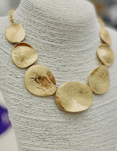 Load image into Gallery viewer, Matte Gold Abstract chunky necklace
