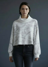 Load image into Gallery viewer, Camouflage terry mock neck cropped sweatshirt
