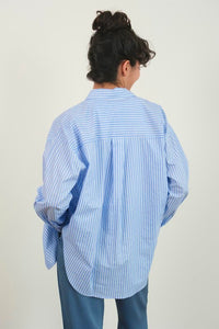 OXFORD-Oversized blue/white button up