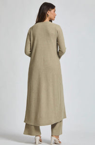Julie- Three piece Mocha Waffle knit set