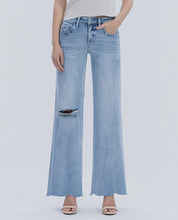 Load image into Gallery viewer, LOVERVET -High rise uneven raw hem wide leg jeans LV1961
