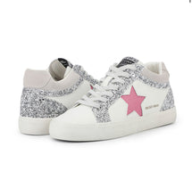 Load image into Gallery viewer, MVintage Havana- Glitter and Pink star white sneaker
