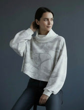 Load image into Gallery viewer, Camouflage terry mock neck cropped sweatshirt

